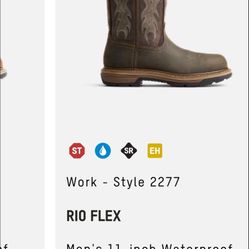 Red wing Rio Flex 2277 Men's 11-inch Safety Toe Boot