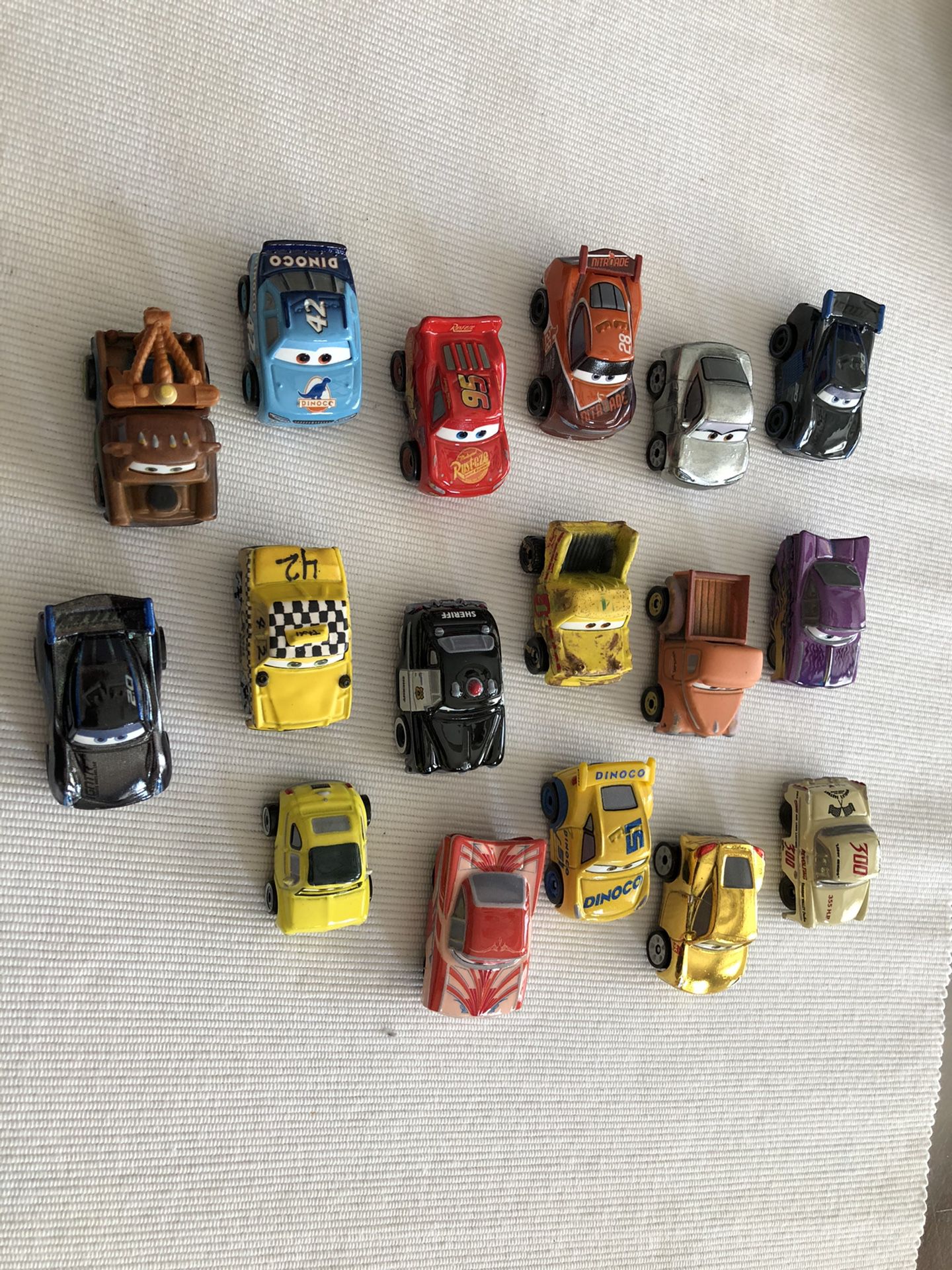 Disney Pixar mini metal cars.