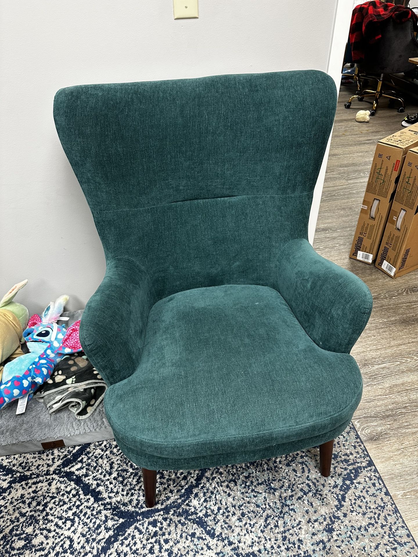 Teal decorative chair