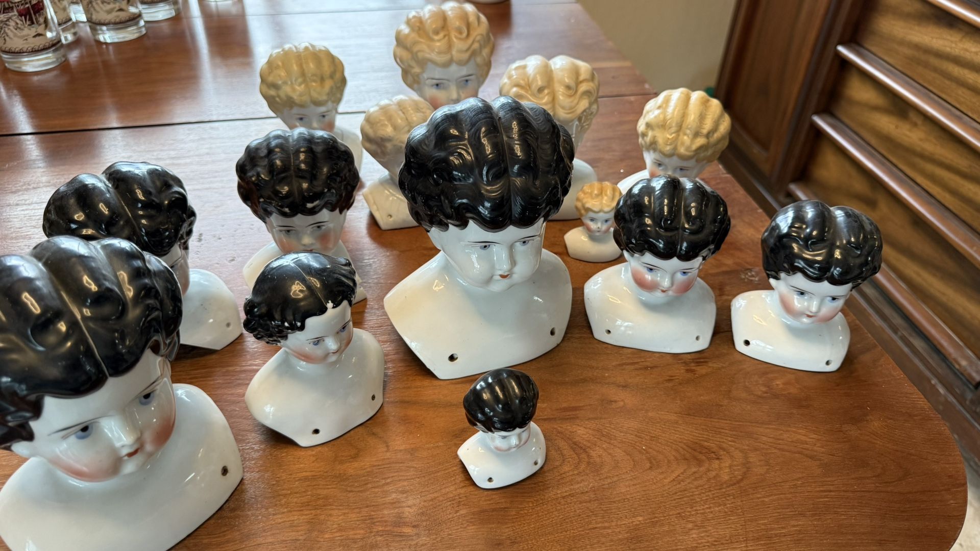 1890's Porcelain Doll Heads
