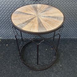 Wood And Metal End Or Side Table - Will Deliver