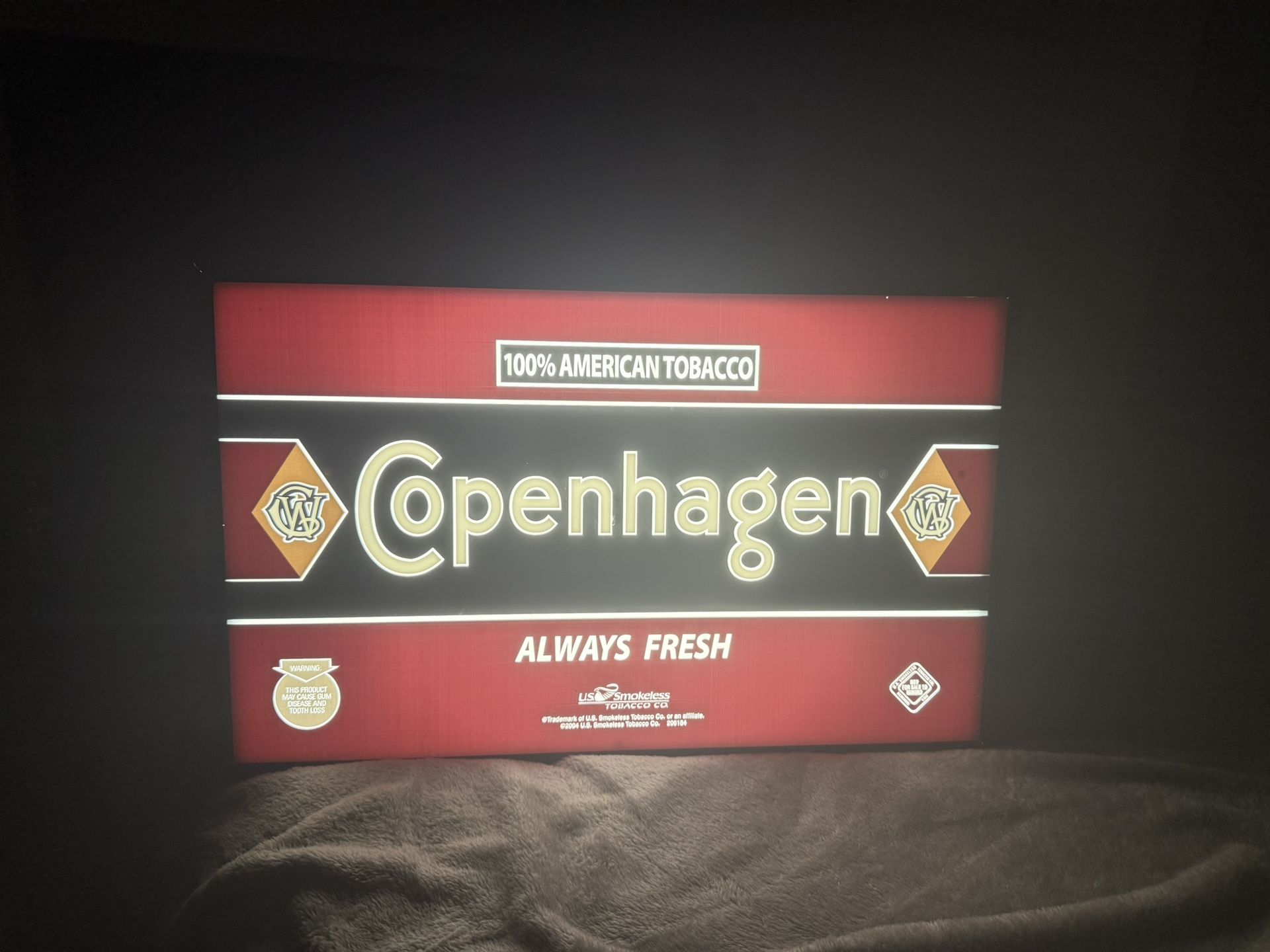 Copenhagen light up sign.
