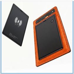 Wallet Tracker Card, Works with Apple Find My, Rechargeable Wireless charging, iOS only; slim card for wallets, passport sleeves and travel essentials