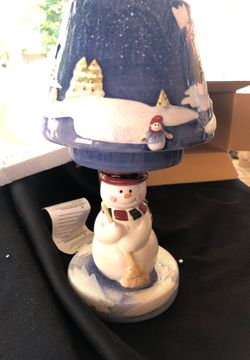 Snowman Candle Holder home interiors