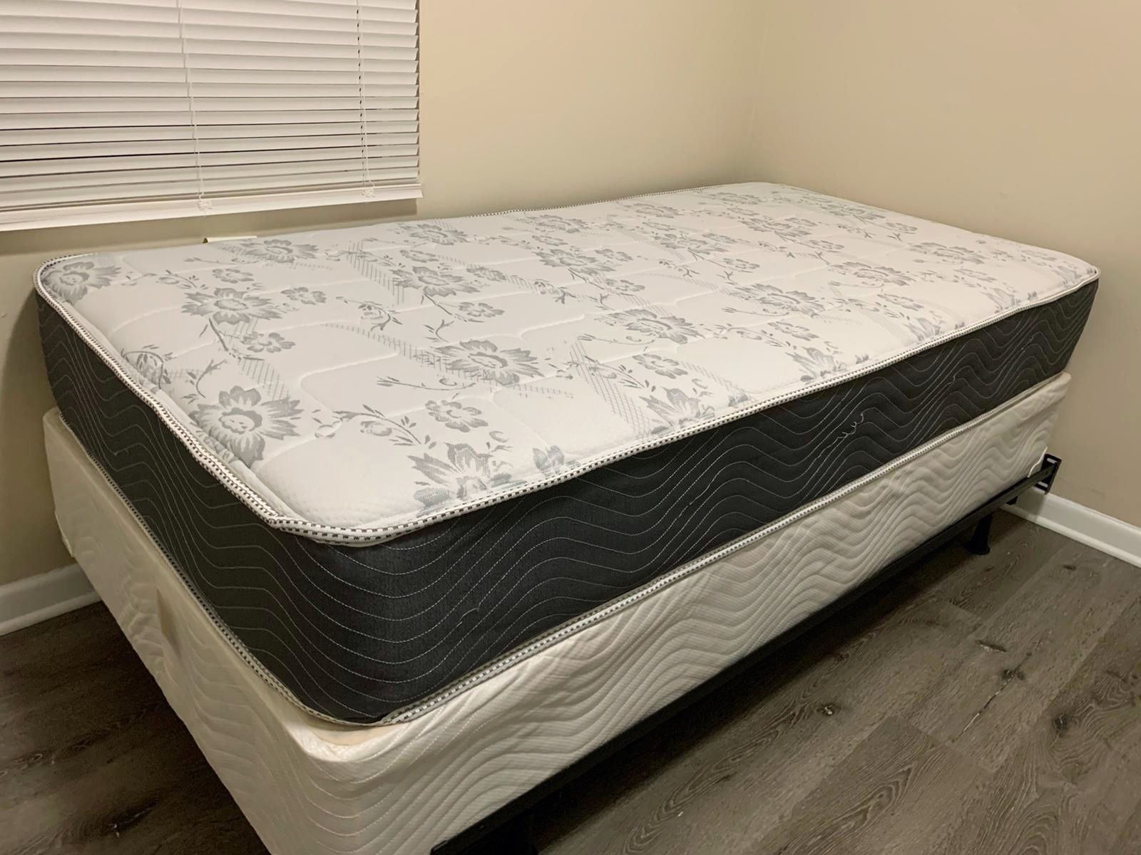 New Twin Mattress And Box Spring 2pc Bed Frame Is Not Included 