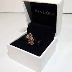 Pandora Disney Mickey & Minnie Sleigh Ride Rose Gold Charm Accessory With Box
