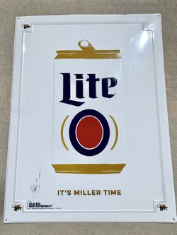 Miller Lite Metal Beer Sign