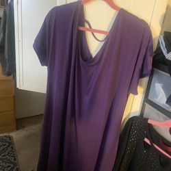 Long Purple Dress W Pockets