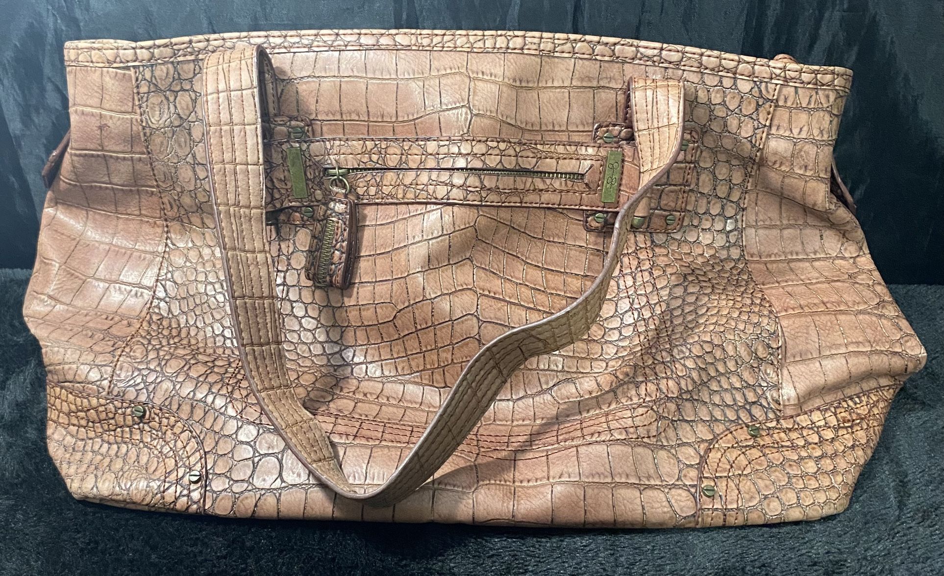 Jessica Simpson Purse Brown Faux Leather