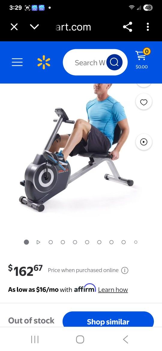 LIKE NEW Weslo exercise Bike $90.00