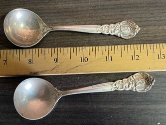 2 Vintage Sterling Silver Spoons Shreve & Co