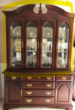 Cherry Wood Hutch (Just The Top Part Of The Picture)