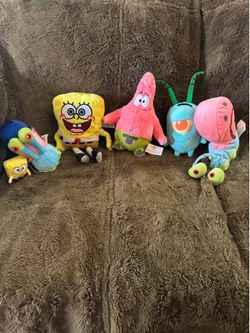 * SpongeBob (large) ⭐ * Patrick ⭐ * Gary the Snail ⭐ * Plankton * Baby SpongeBob mini