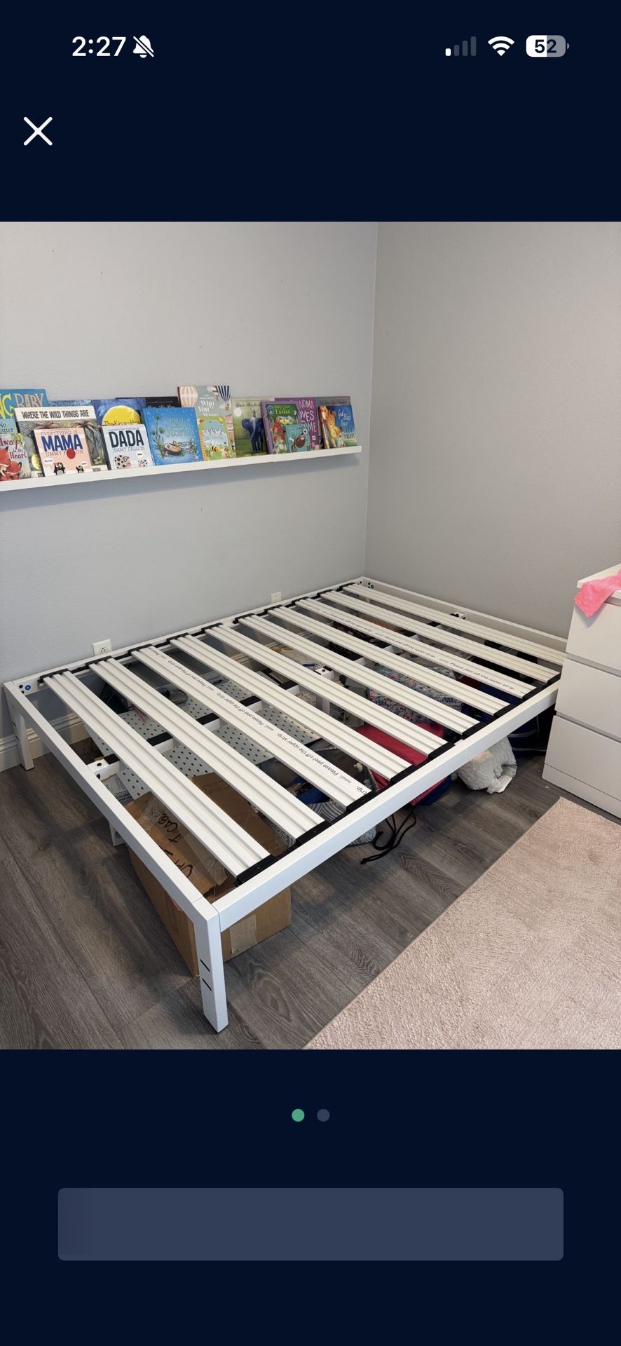 Aluminum full size bedframe