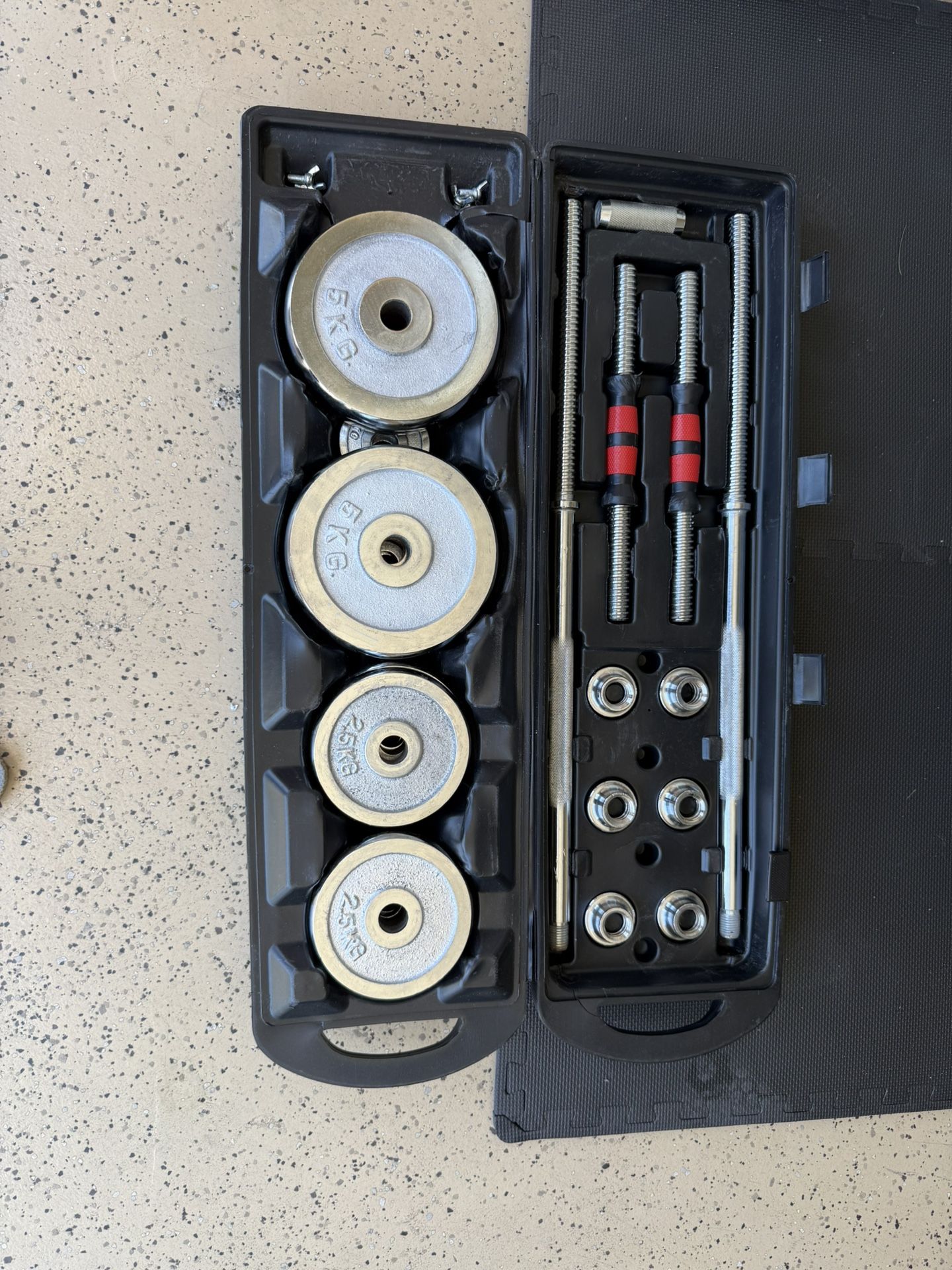 110LBS Adjustable Barbell Dumbbells 