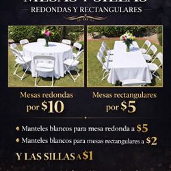Se Renta Mesas Y Sillas