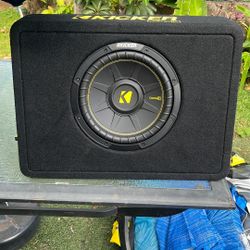 Kicker CompC 10" Thin Profile Enclosure Subwoofer
