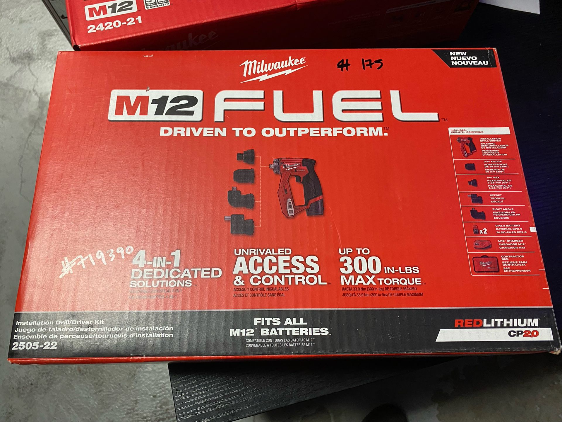 Milwaukee M12 FUEL 12V Lithium-Ion Brushless Cordless 4-in-1 Installation 3/8 in. Drill Driver Kit with 4-Tool Heads