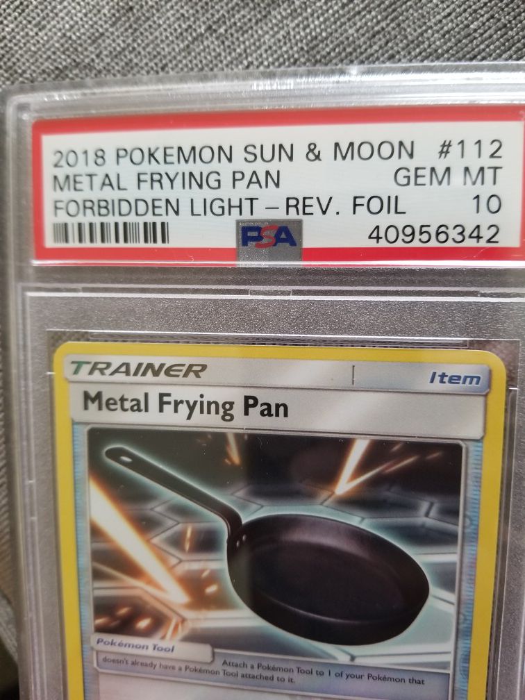 2018 Mint Pokemon Sun&Moon Metal Frying Pan Card