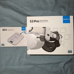 BOBOVR S3 Pro Head Strap USB-C for Meta Quest 3/3S VR Headset w/ Charging Dock
