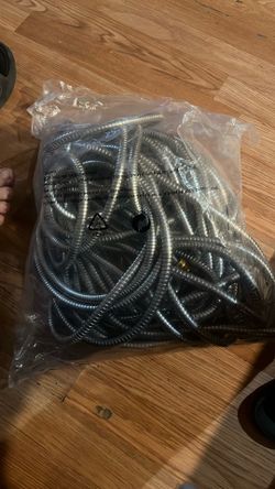 BT75S - Manguera de jardín de 75 pies, manguera de agua de metal de acero inoxidable de 75 pies con boquilla, flexible, a prueba de óxido, sin torcedu