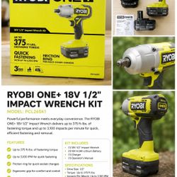⚡ RYOBI 1/2” Impact Wrench – 375 ft-lbs Torque ⚡