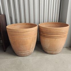 Large Ceramic Plant Pots (2 qty)