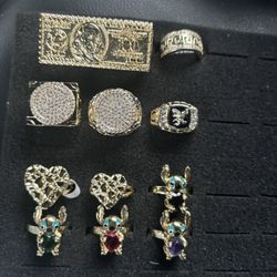14k gold plated rings 