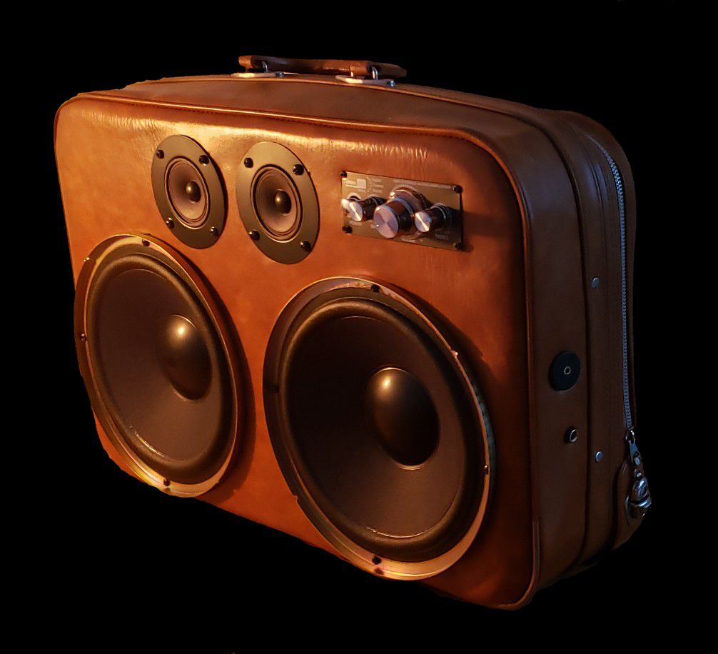 Vintage Briefcase Boombox Speaker System by ReSpeak