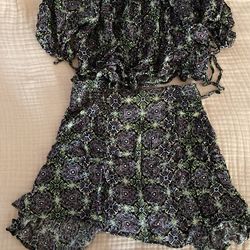 Free People Two Piece Short Kirt And Top