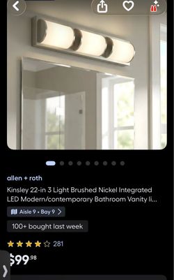 3-Light Bathroom Vanity Light Bar