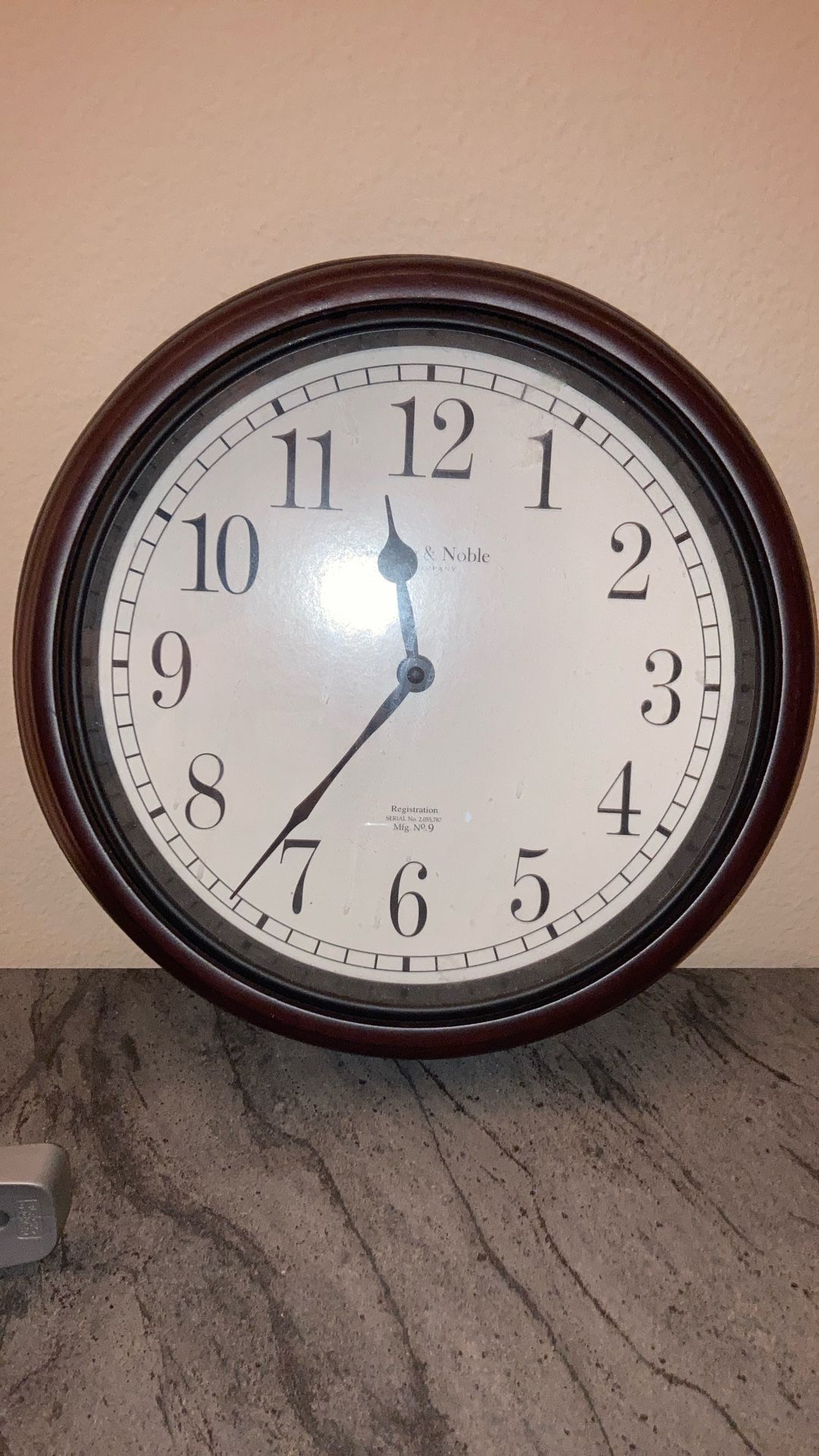 Large Sterling & Noble Clock