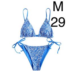 Two Piece Blue Bikini 