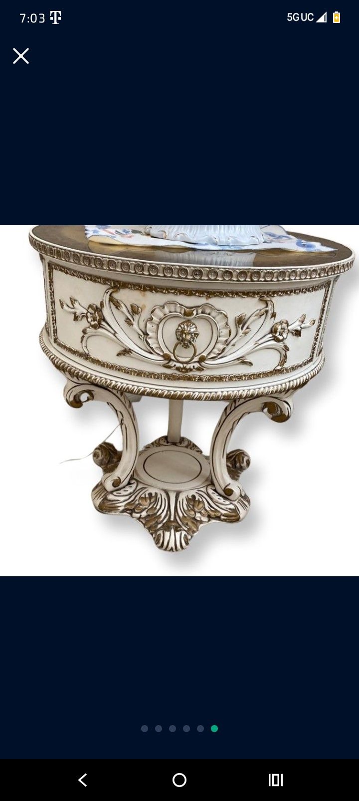 Antique French Provincial Side Table With Drawer - Very Rare