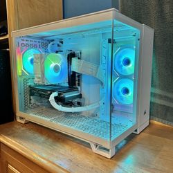 White RGB Windows 11 Pro Gaming PC - Nvidia RTX, 16GB Ram, Ryzen 5