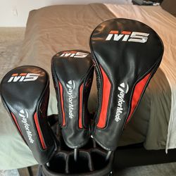 Taylor made M5 Driver, 3 Wood, and 5wood/M6 4hybrid