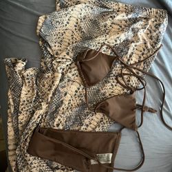 Matte Collection Snake Swimsuit 