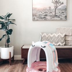 Darling Unicorn Glitter Canopy Sun Protection Baby Pool Float