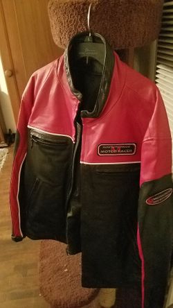 Motorcycle leather jacket size xxl