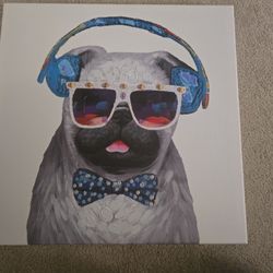 Wall Decor- Dog With Headphones