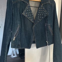John Mark Denim Crop Jacket Size Small Medium