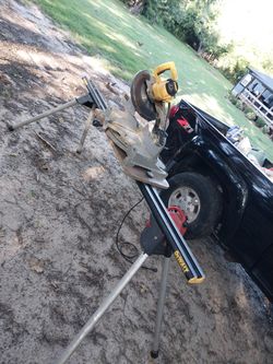 Single Bevel 12" Dewalt Chop Saw With Stand