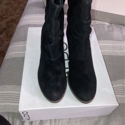 Aldo Black Suede Boots Size 7