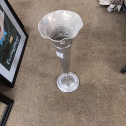 Unique Flower Trumpet Aluminum Floor Vase
