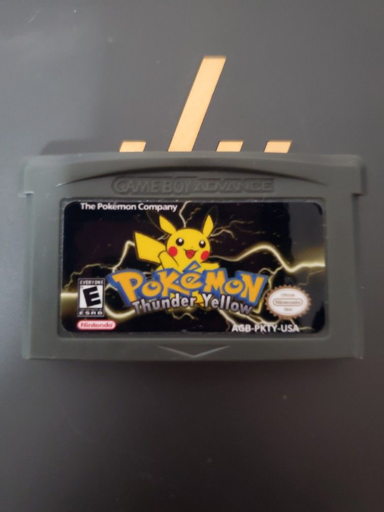 Pokemon Thunder Yellow Custom ROM GBA Gameboy Advance Cartidge Game