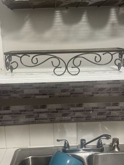 Decorative Wrought Iron Wall Shelf princess house