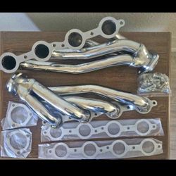 CHEVY LS SWAP STAINLESS STEEL HEADERS!!! NEW!! FLANGES N HARDWARE INCLUDED!! 150$