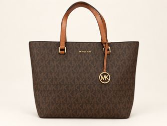 Michael Kors Brown Signature Logo Tote