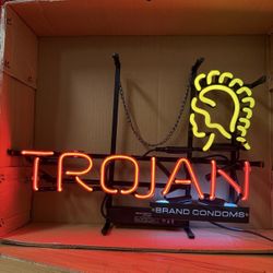 Trojan Condoms Neon Sign
