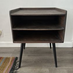 Wood side table